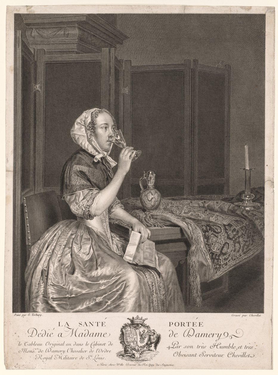 Pirítóst inni. alkotó: Gerard ter Borch