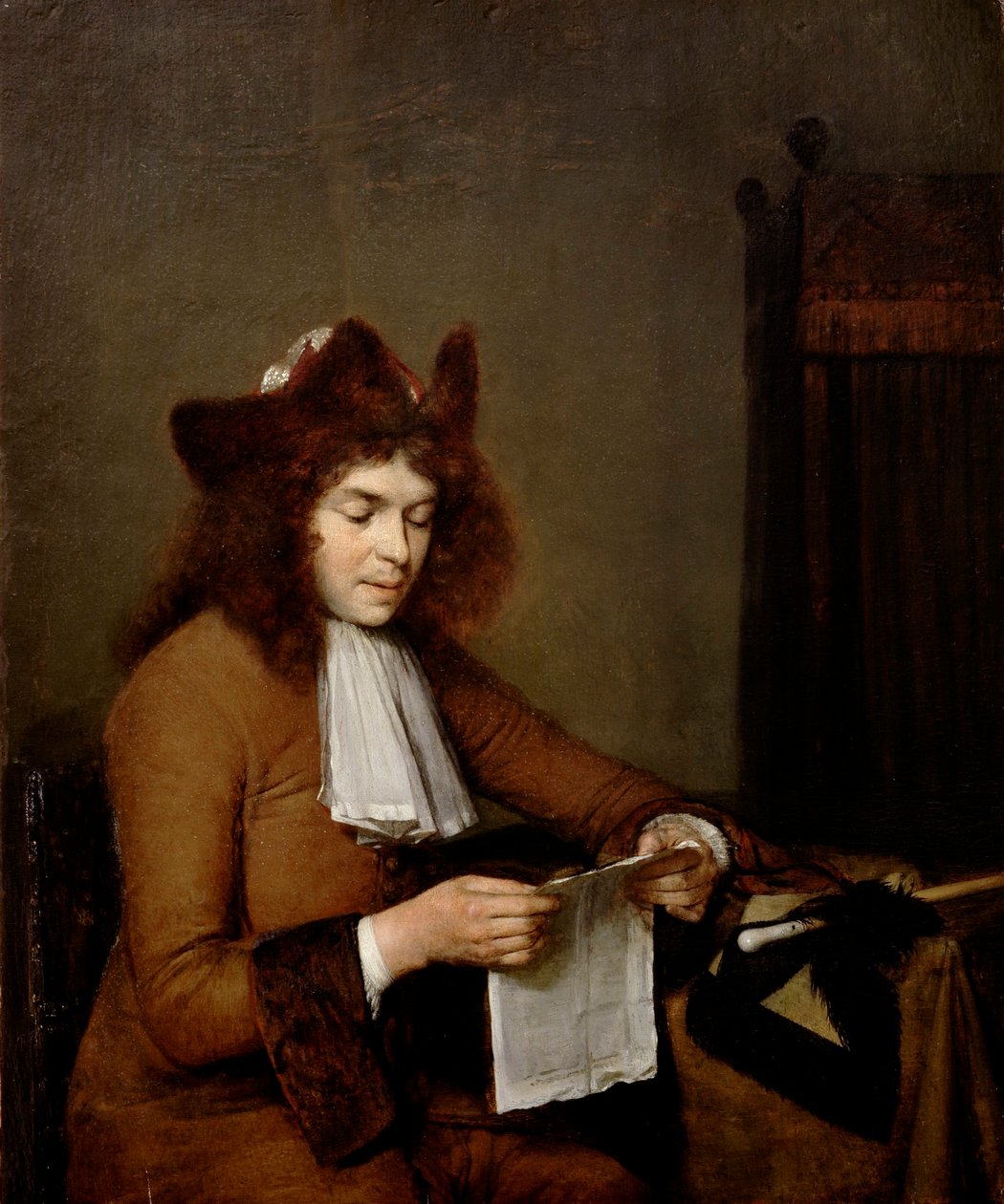 Fiatal férfi olvasás alkotó: Gerard ter Borch