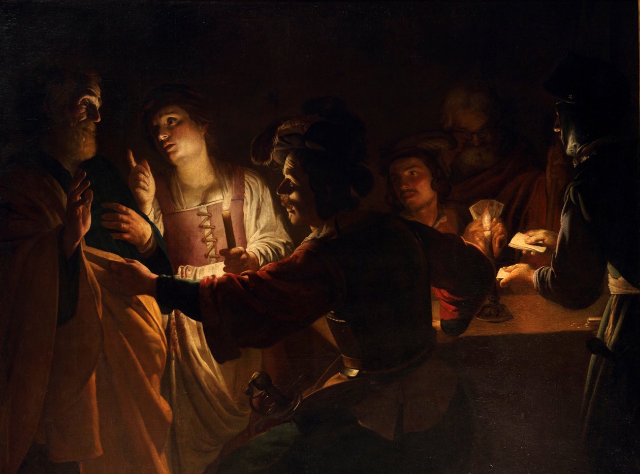 Szent Péter tagadása alkotó: Gerard van Honthorst