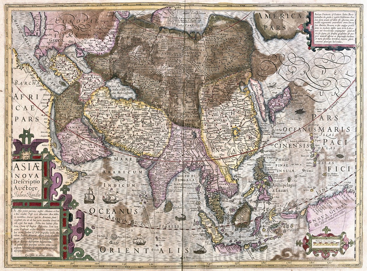 Ázsia (metszet alkotó: Gerardus Mercator