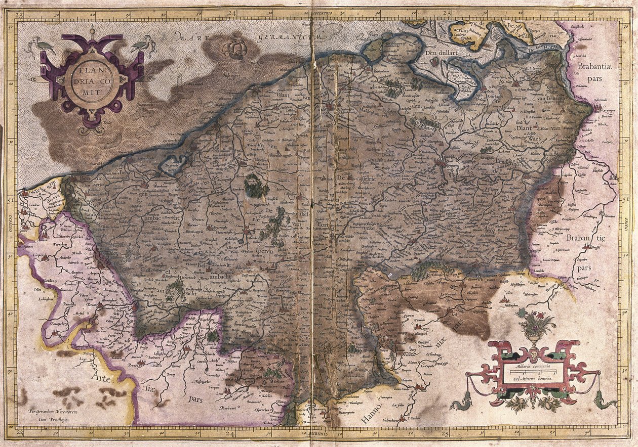Belgium (metszet alkotó: Gerardus Mercator