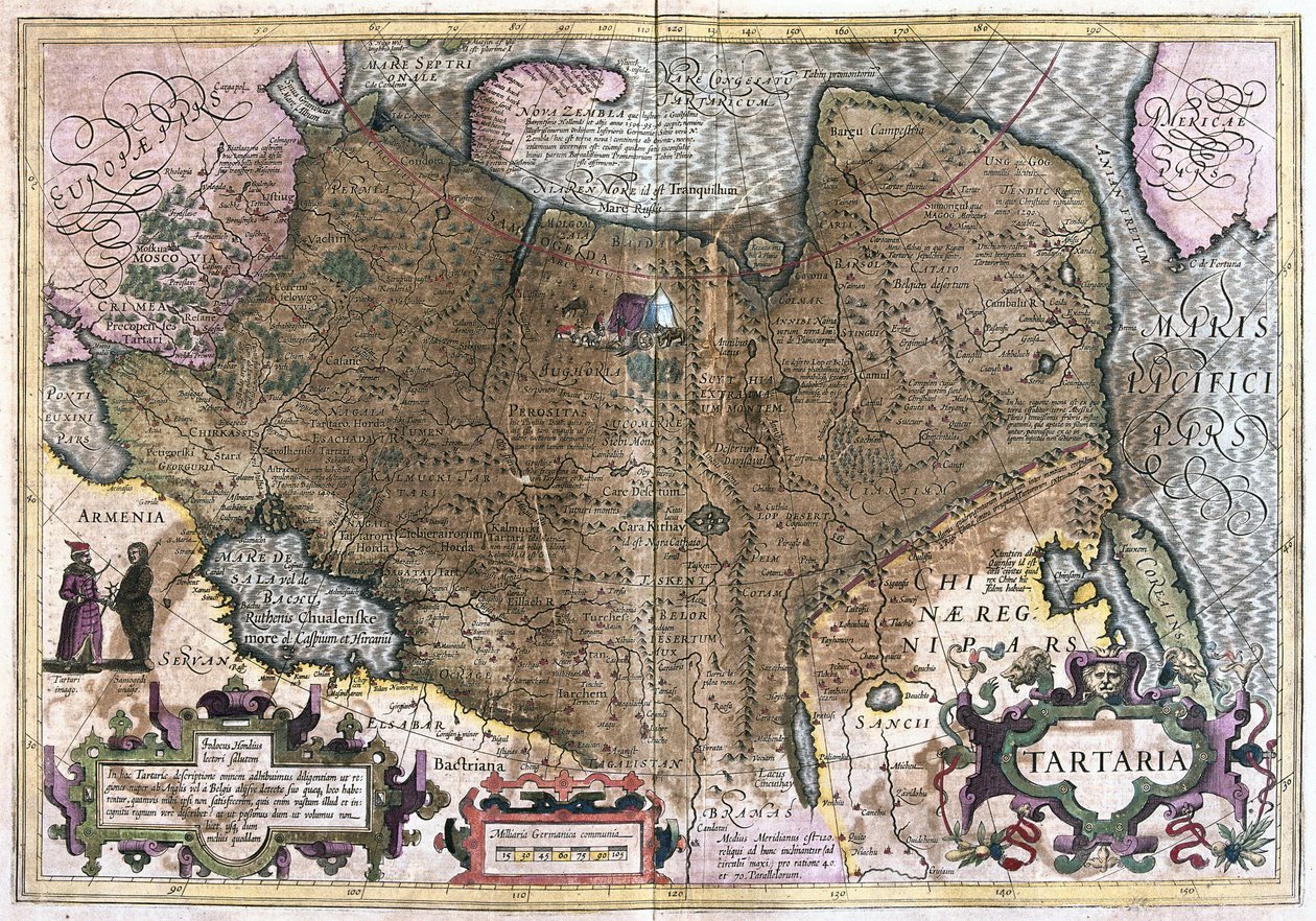 Közép-Ázsia (metszet alkotó: Gerardus Mercator