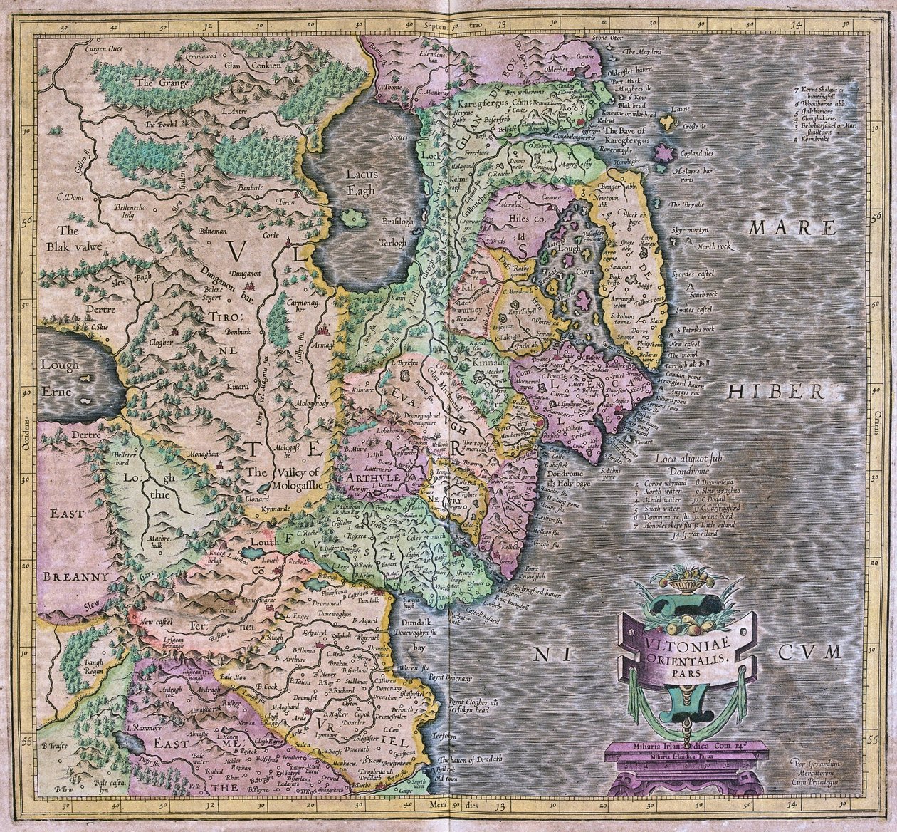 Kelet-Írország alkotó: Gerardus Mercator