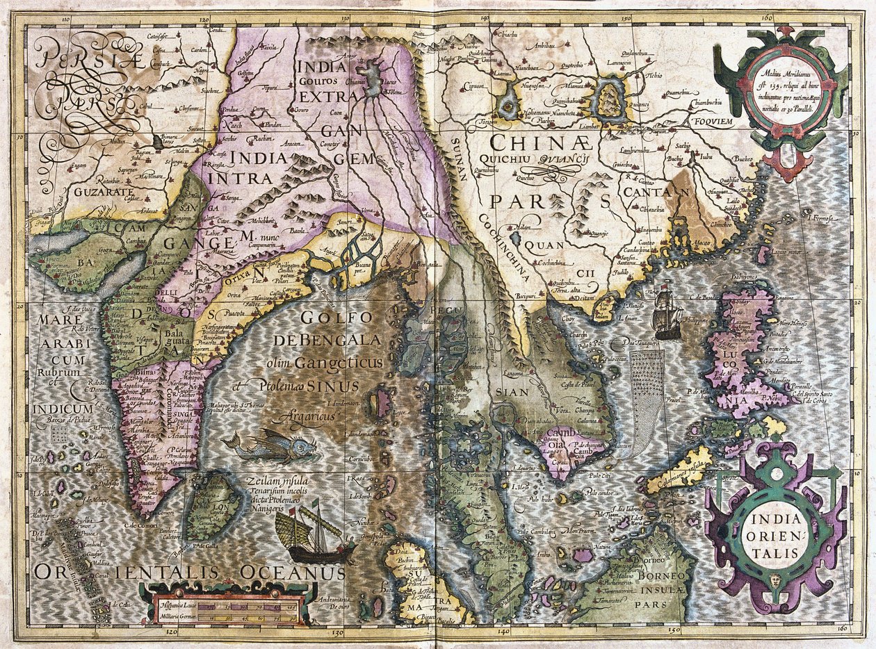 Kelet-India (metszet alkotó: Gerardus Mercator