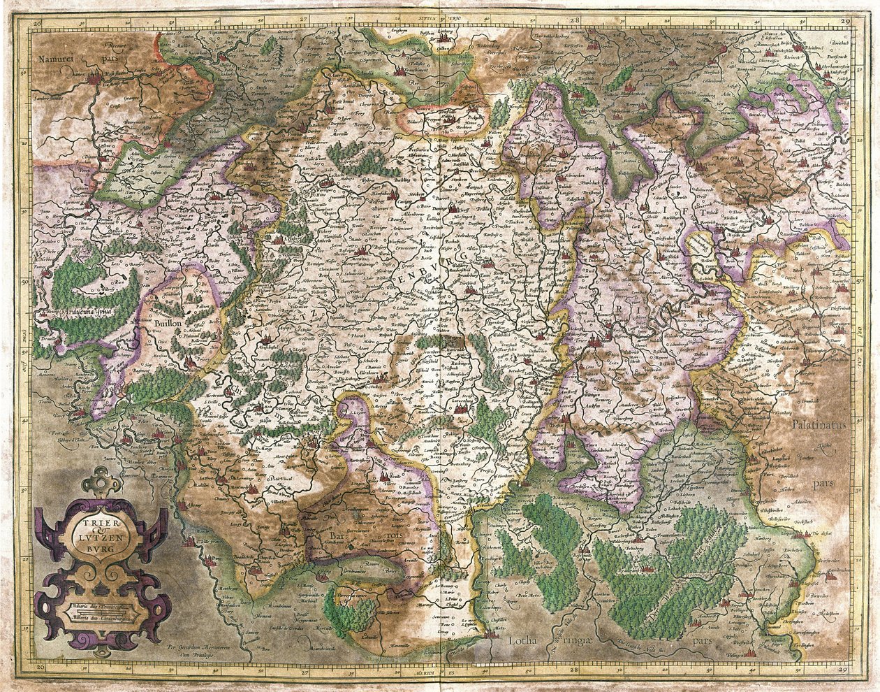 Luxemburg (metszet alkotó: Gerardus Mercator