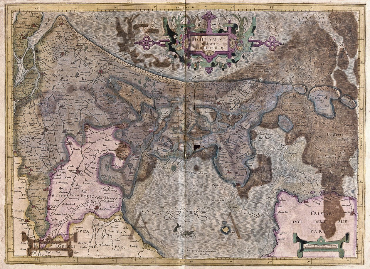 Hollandia (metszet alkotó: Gerardus Mercator