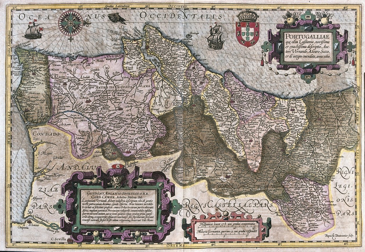 Portugália (metszet alkotó: Gerardus Mercator