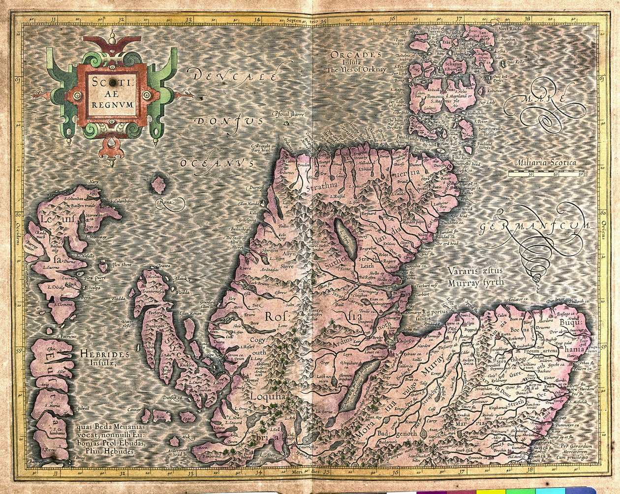 Dél-Skócia, Nagy-Britannia alkotó: Gerardus Mercator