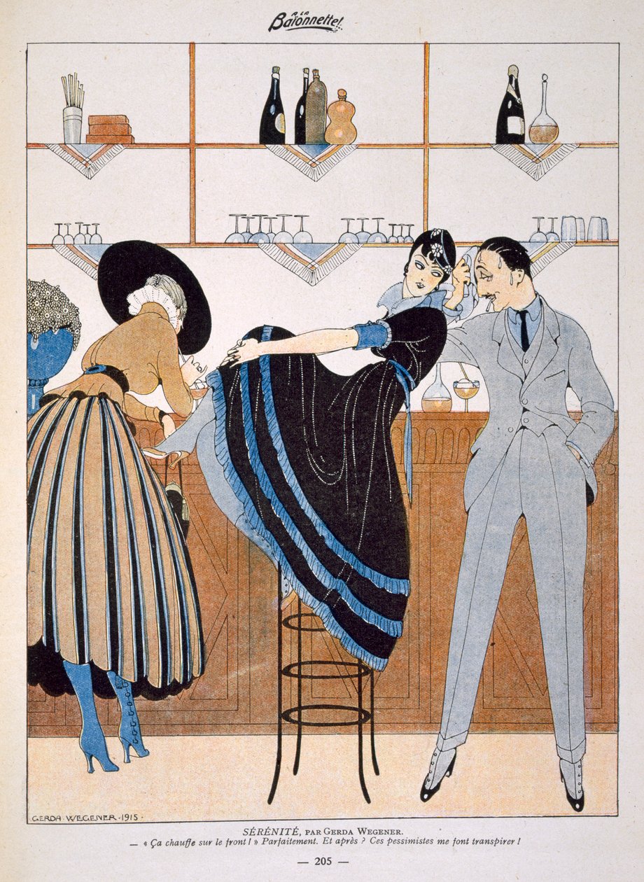 Derű, a "La Baionnette" című hetilapból, 1915 alkotó: Gerda Marie Frederike Wegener