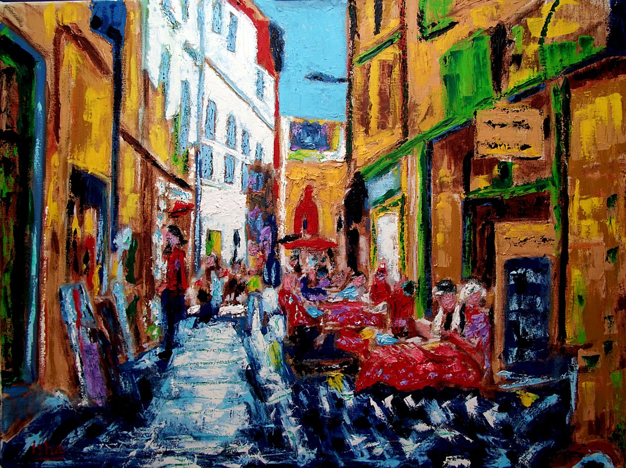 Perpignan utca, 2020 (olaj, vászon) alkotó: Gerhardt Isringhaus