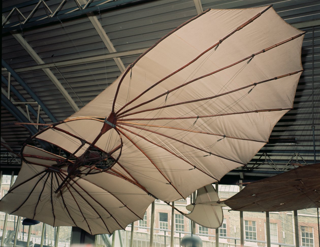 Otto Lilienthal (1848-96) 1891 körüli vitorlázórepülőgép (fa és pamut) (lásd még: 260936) alkotó: German School