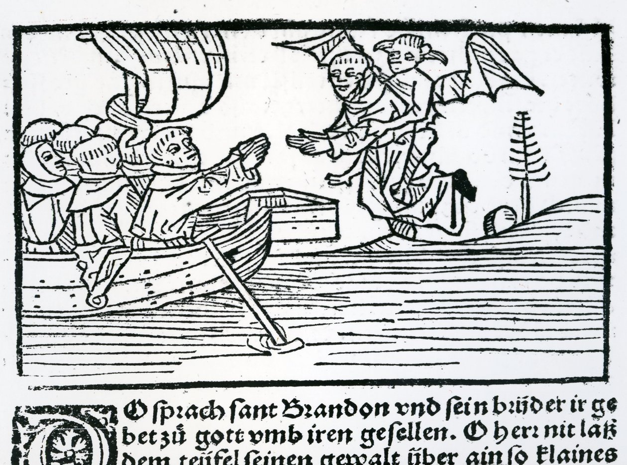 Illusztráció a "The Voyage of St. Brendan" című filmből alkotó: German School