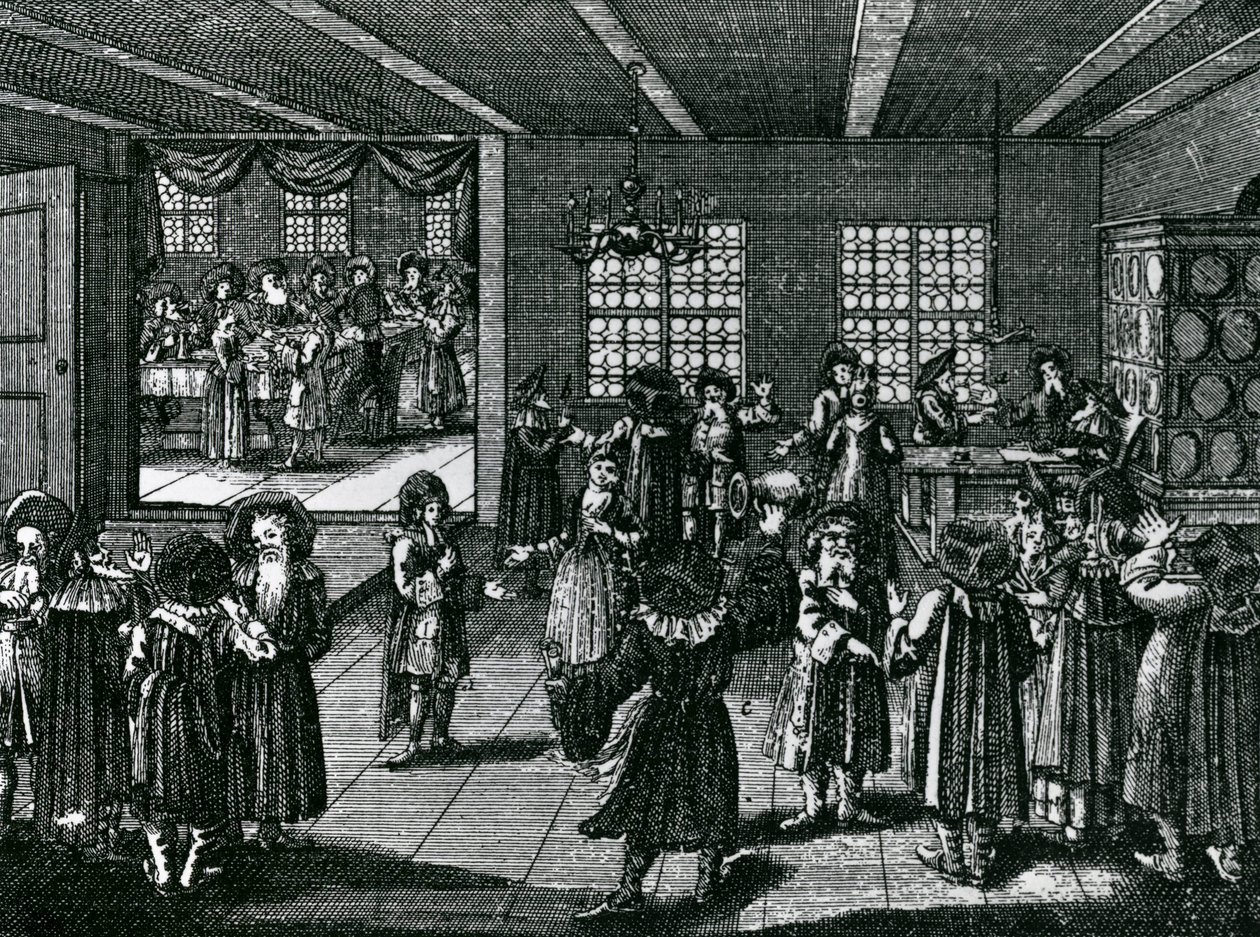 Zsidó eljegyzési ünnepség, a „Judisches Ceremoniel”-ből, Paul Christian Kirchner, 1726 alkotó: German School