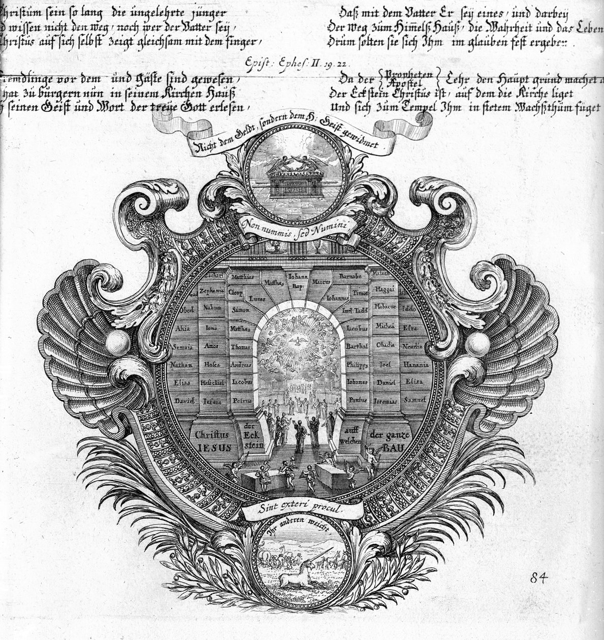 Szent Pál efézusiakhoz írt levelének képi ábrázolása 2. 19-22 alkotó: German School