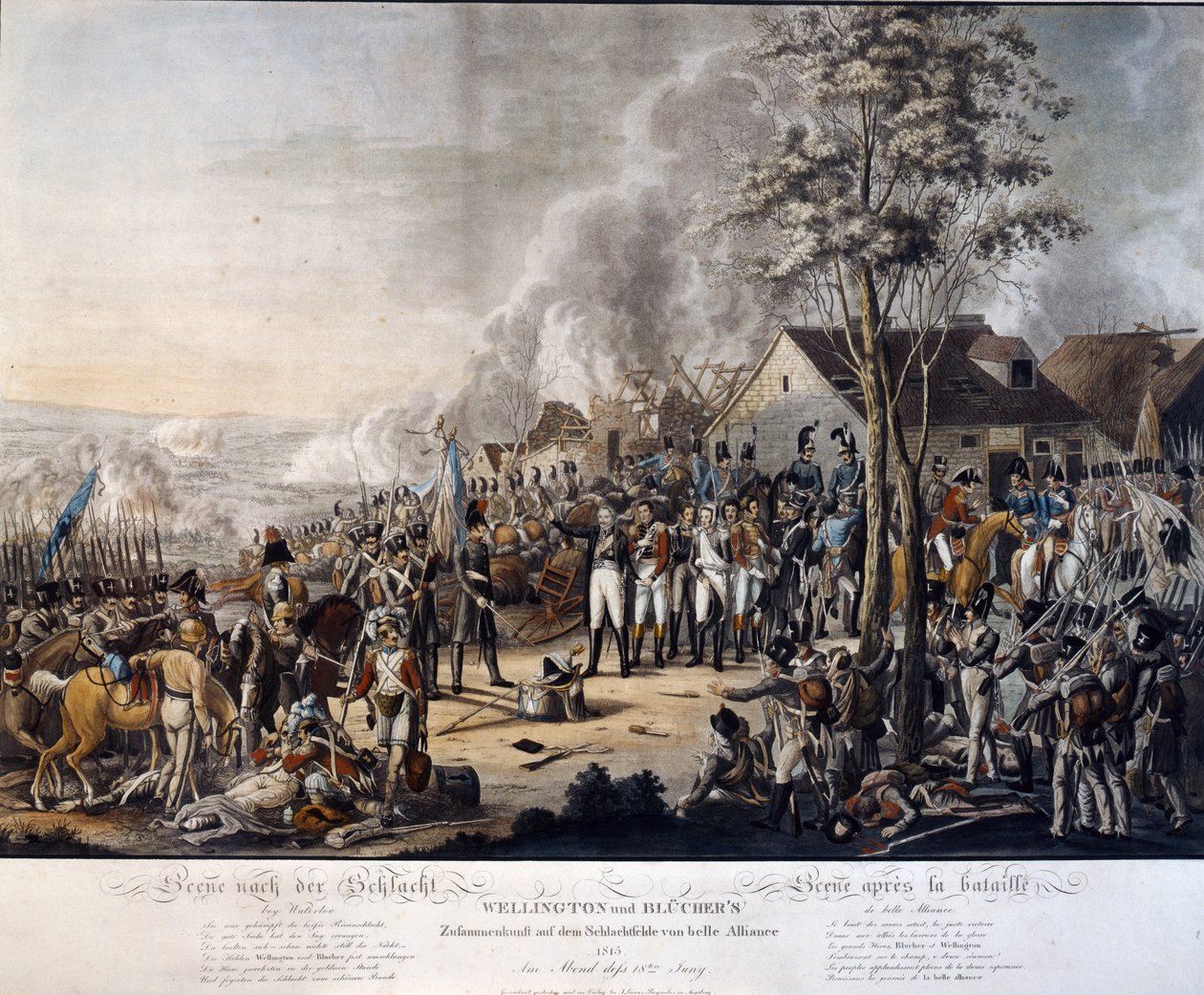 Jelenet a waterlooi csata után, 1815. június 18 alkotó: German School