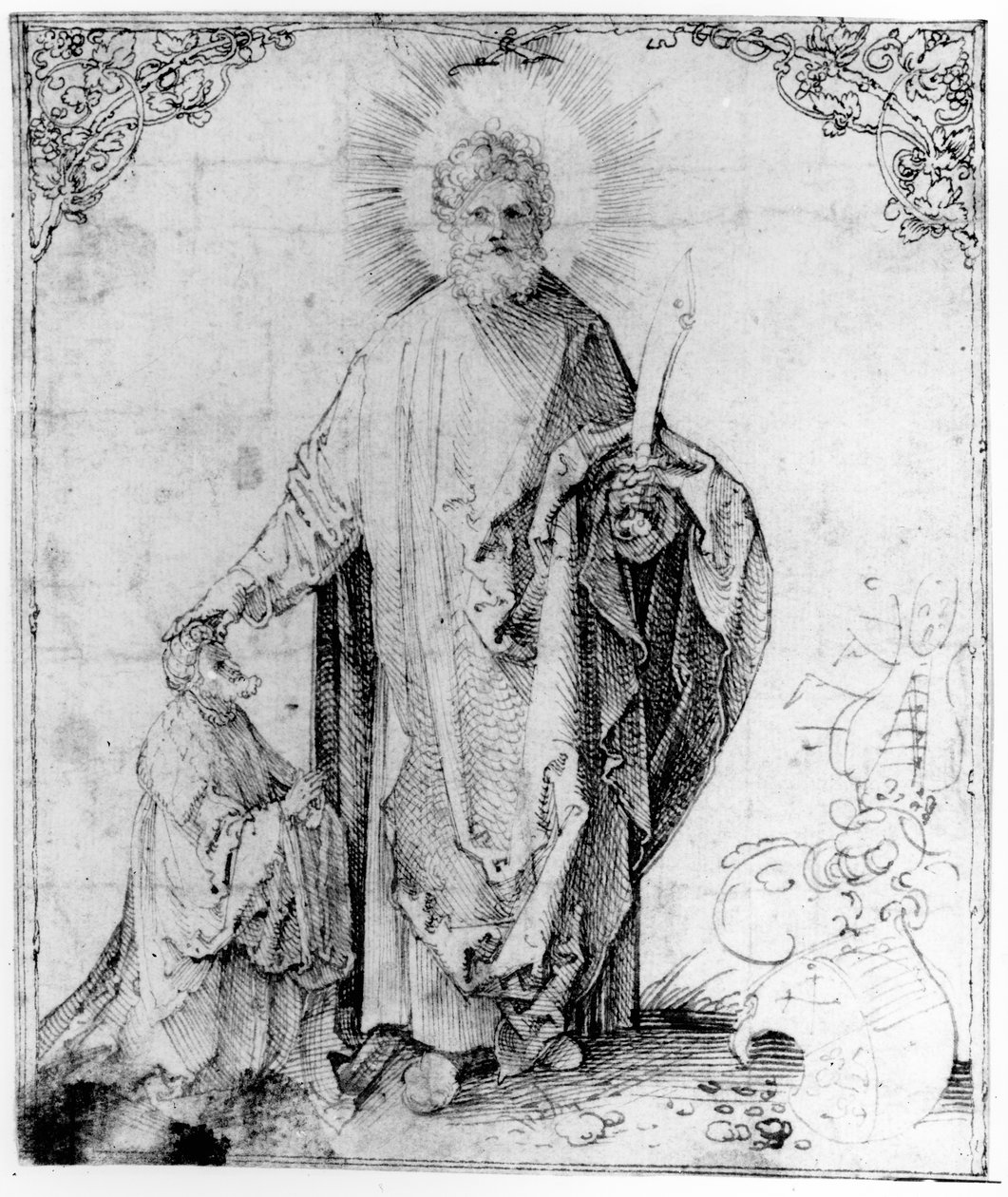 Szent Bertalan (toll és tinta papíron) alkotó: German School