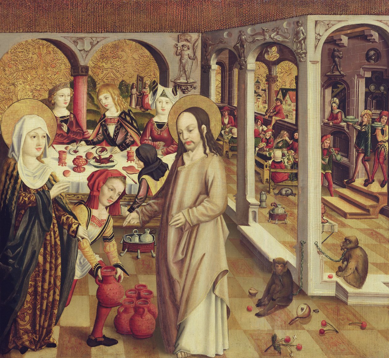 Házasság Kánában, 1500 körül alkotó: German School