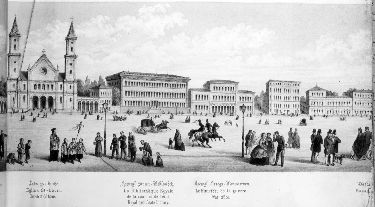 München látképe, 1869 alkotó: German School