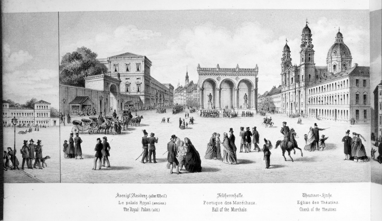 München látképe, 1869 alkotó: German School