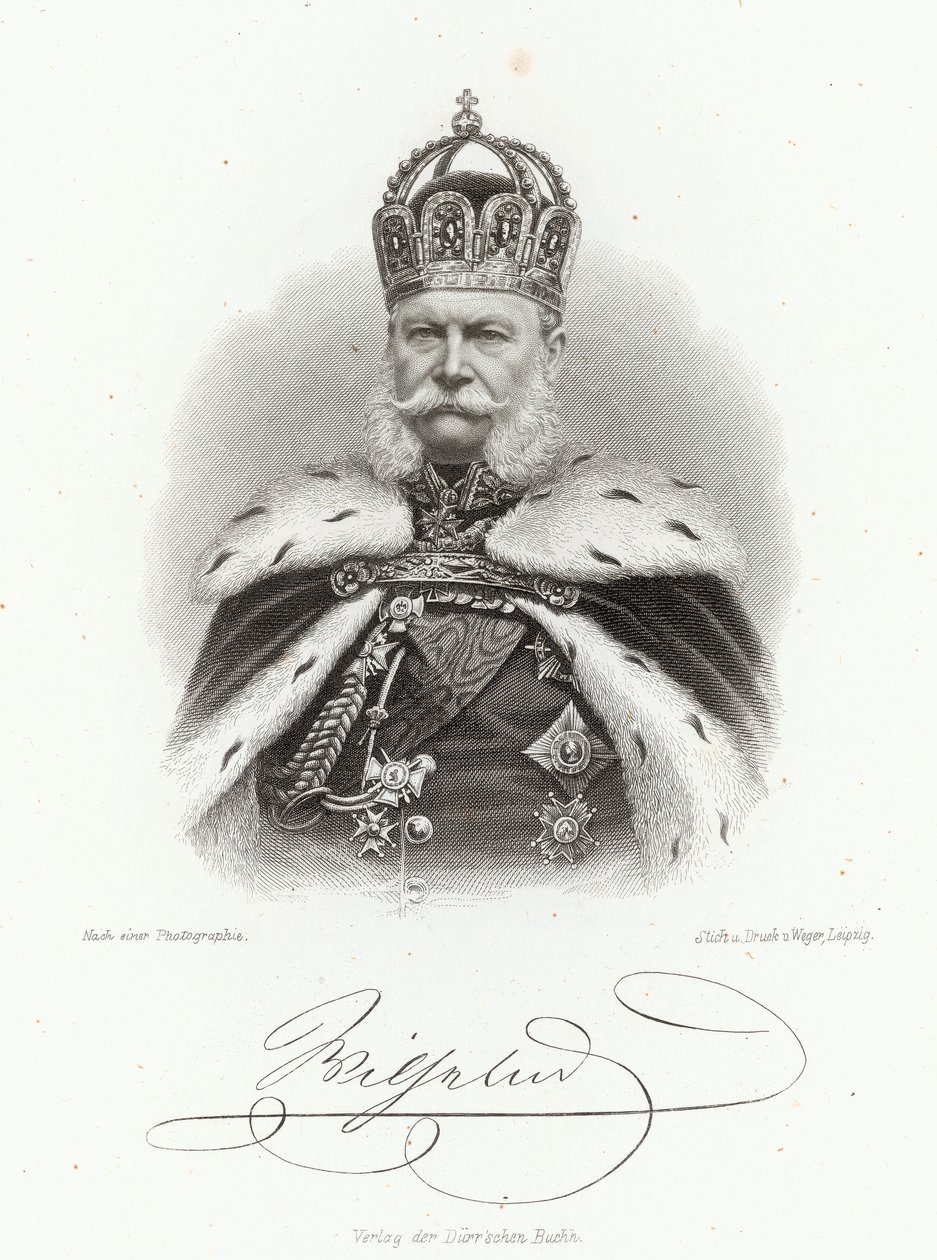 I. Vilmos, Poroszország királya (1830-1916) az Allgemeine Moden-Zeitungban, Lipcse, 1872 alkotó: German School