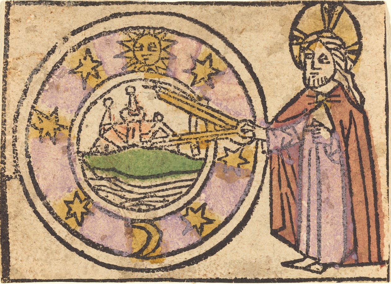 Krisztus méri a földgömböt alkotó: German 15th Century
