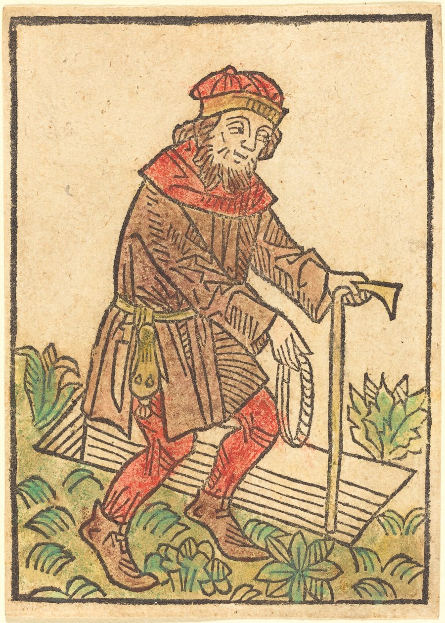 Ember sétál a sír felé alkotó: German 15th Century