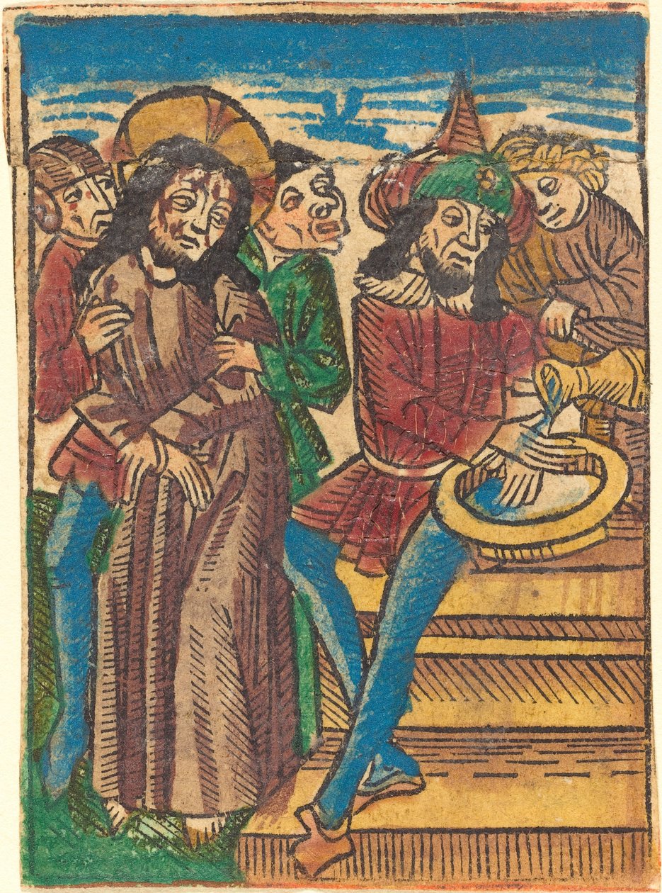 Pilátus kezet mos alkotó: German 15th Century