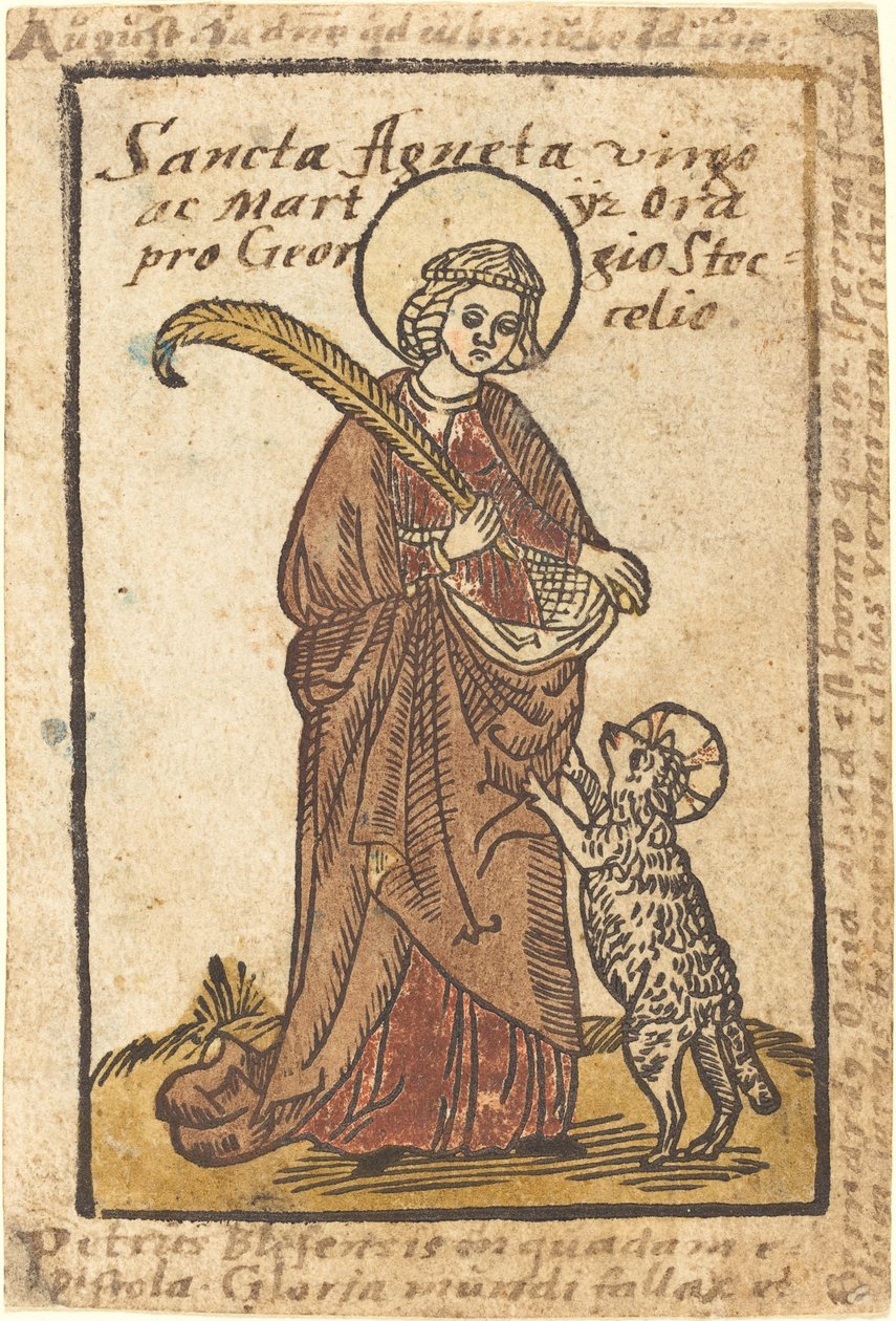 Szent Ágnes alkotó: German 15th Century
