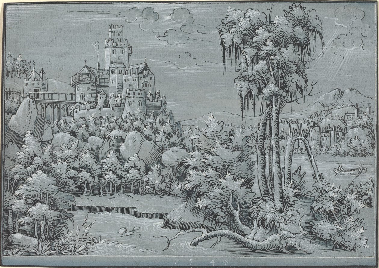 Táj egy kastéllyal alkotó: German 16th Century