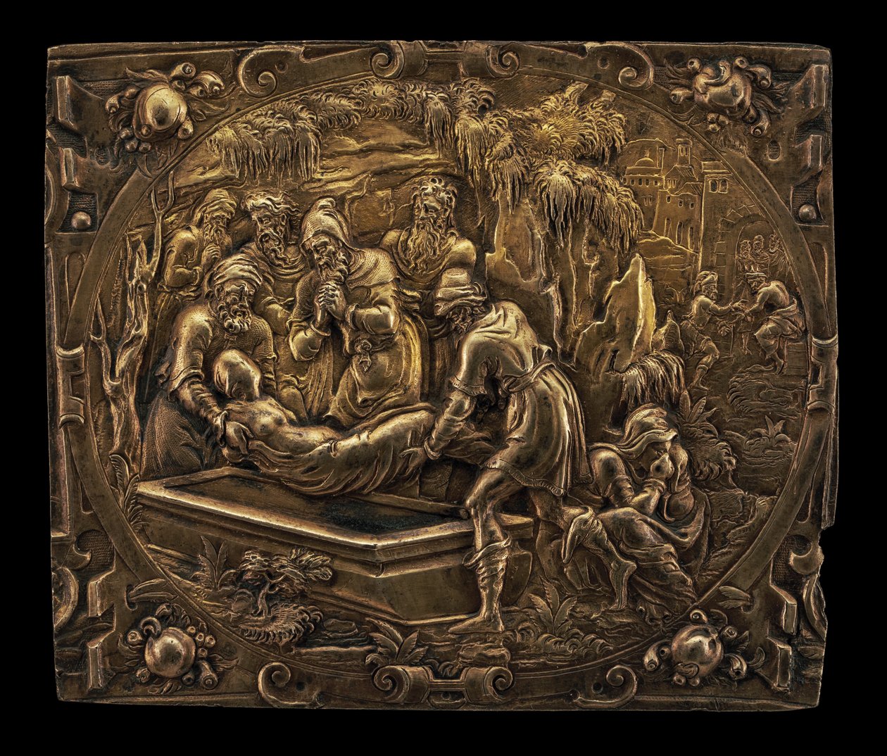 Egy szent temetése alkotó: German 17th Century