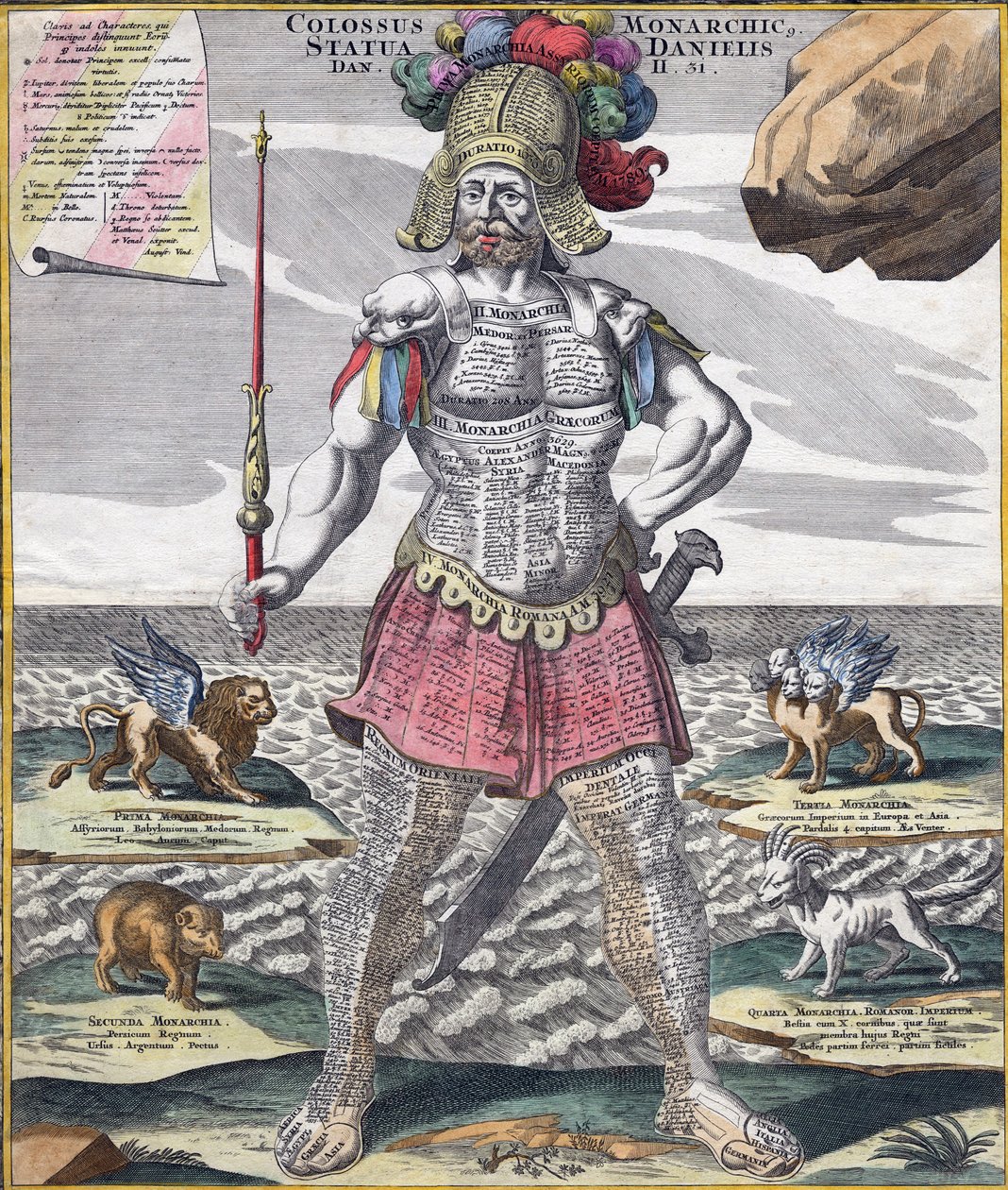 Astrid kolosszális király, birodalma, 1750 körül (metszet) alkotó: German School