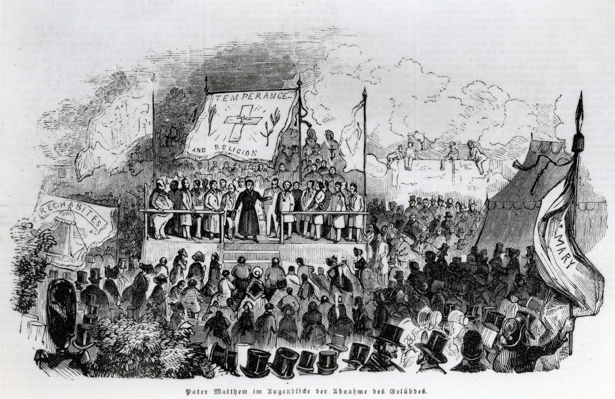 Máté atya, Mértékletesség és vallás, 19. század alkotó: German School