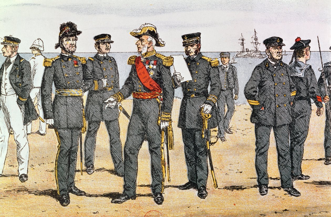 Francia haditengerészet egyenruhája, 19. század vége alkotó: German School