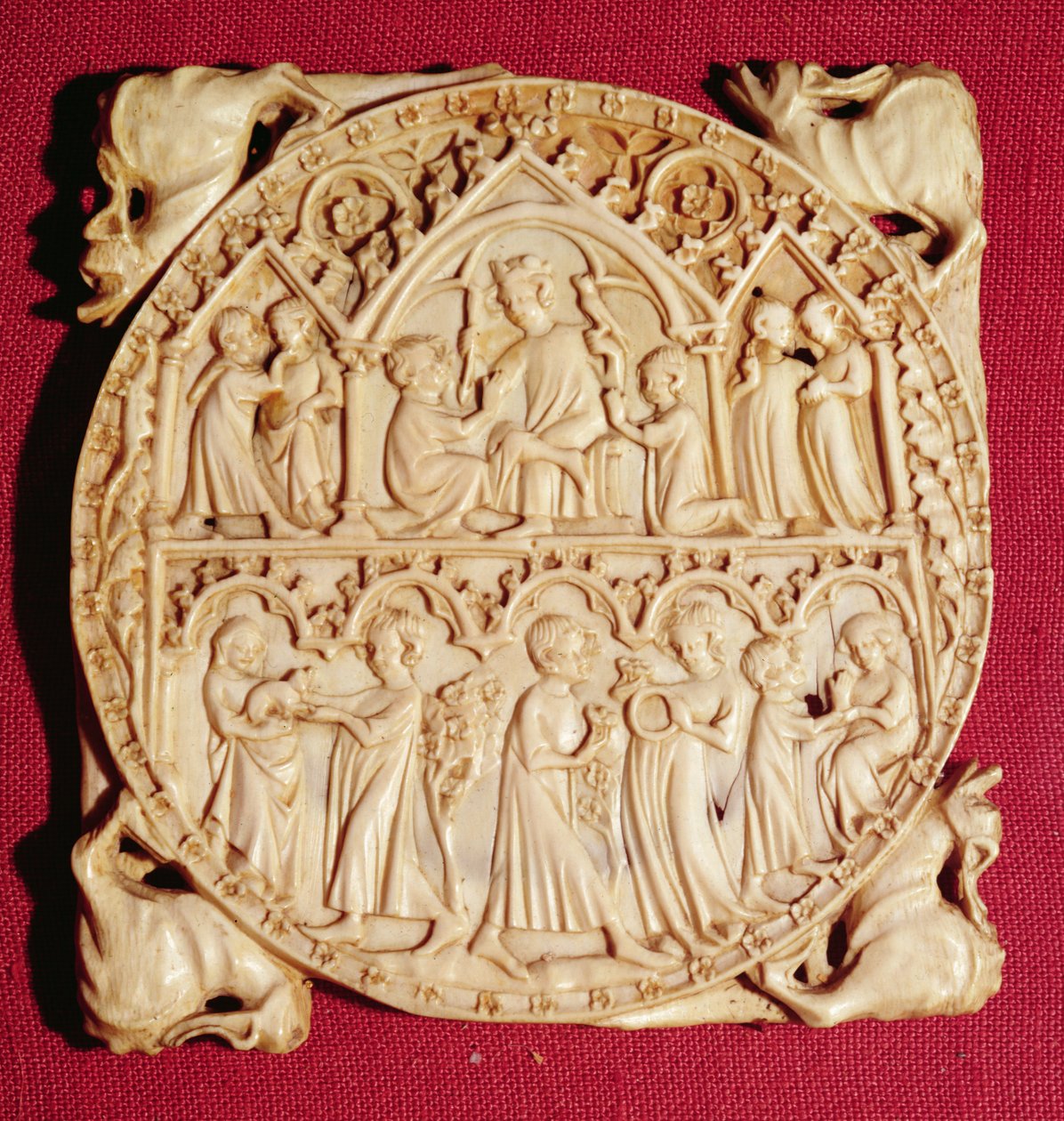 Ivory Mirror Case, 1360-70 körül alkotó: German School