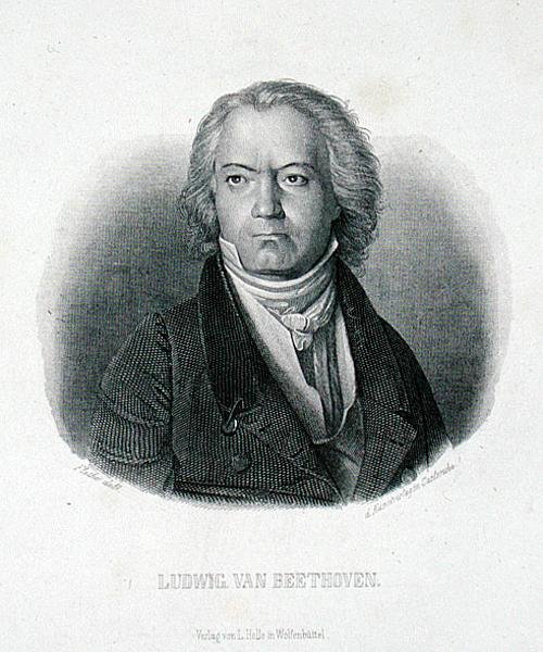 Ludwig van Beethoven (1770-1827) (metszet) alkotó: German School