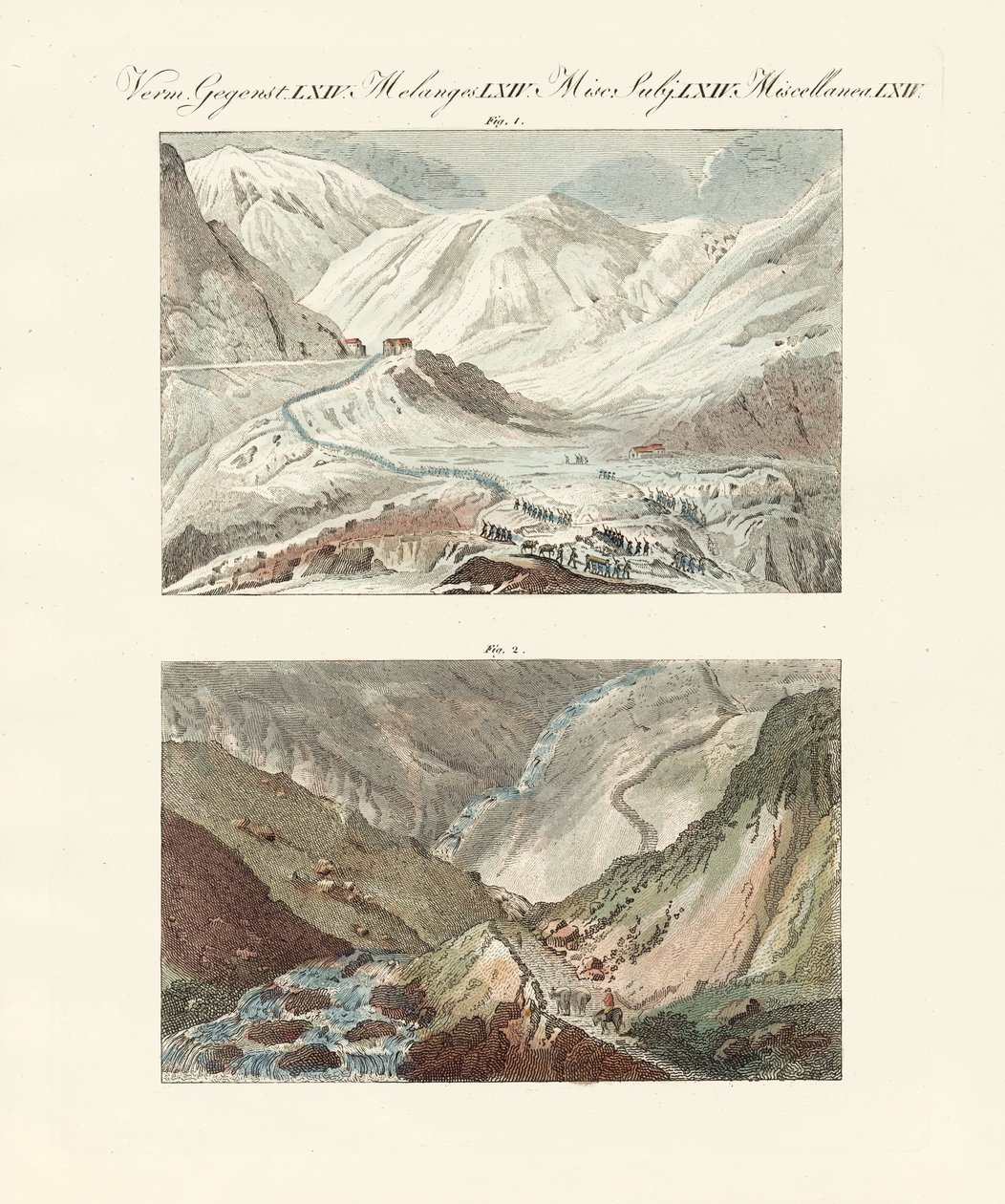 Furcsa bérletek Svájcban (színes metszet) alkotó: German School