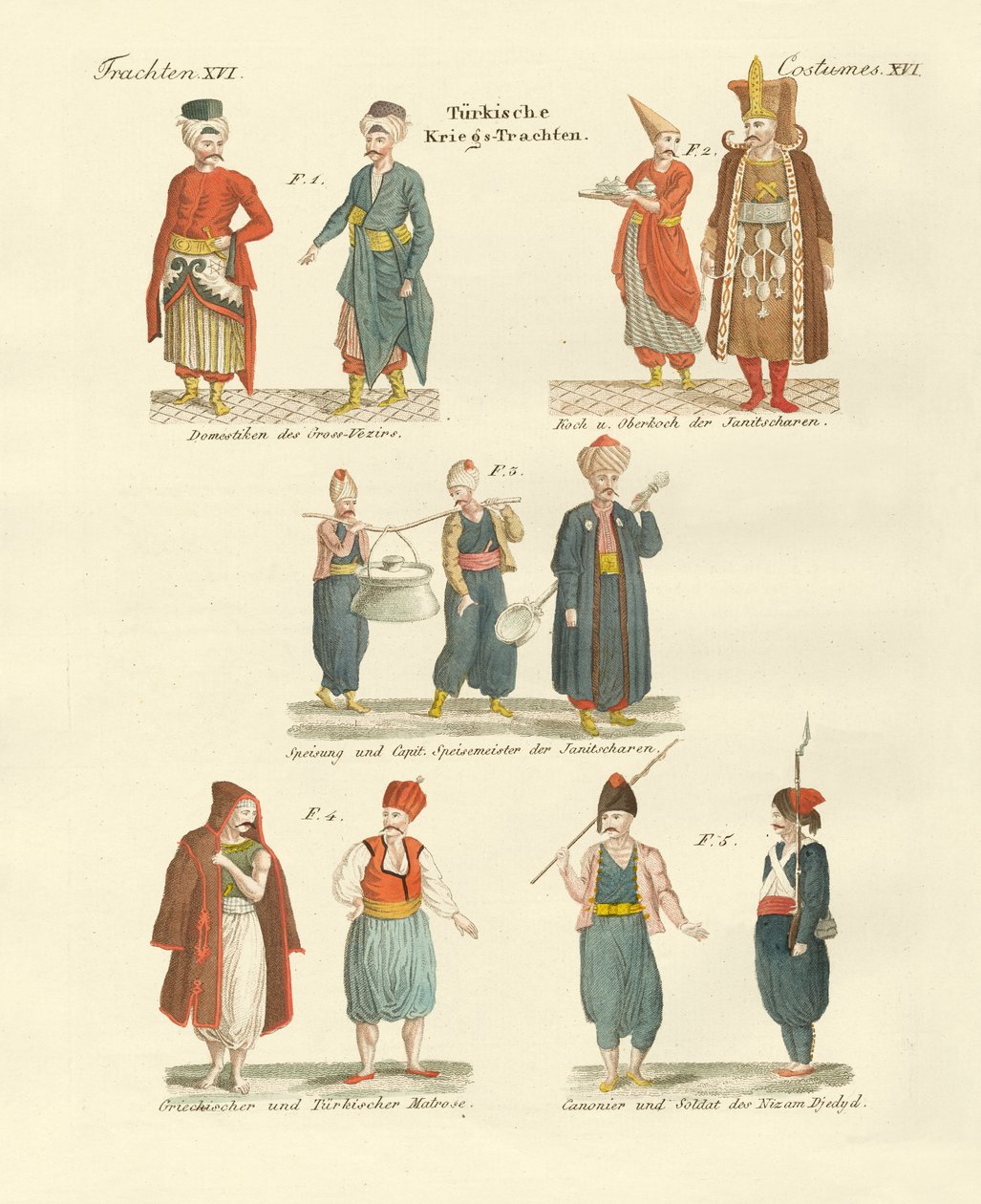 Török népviselet (színes metszet) alkotó: German School