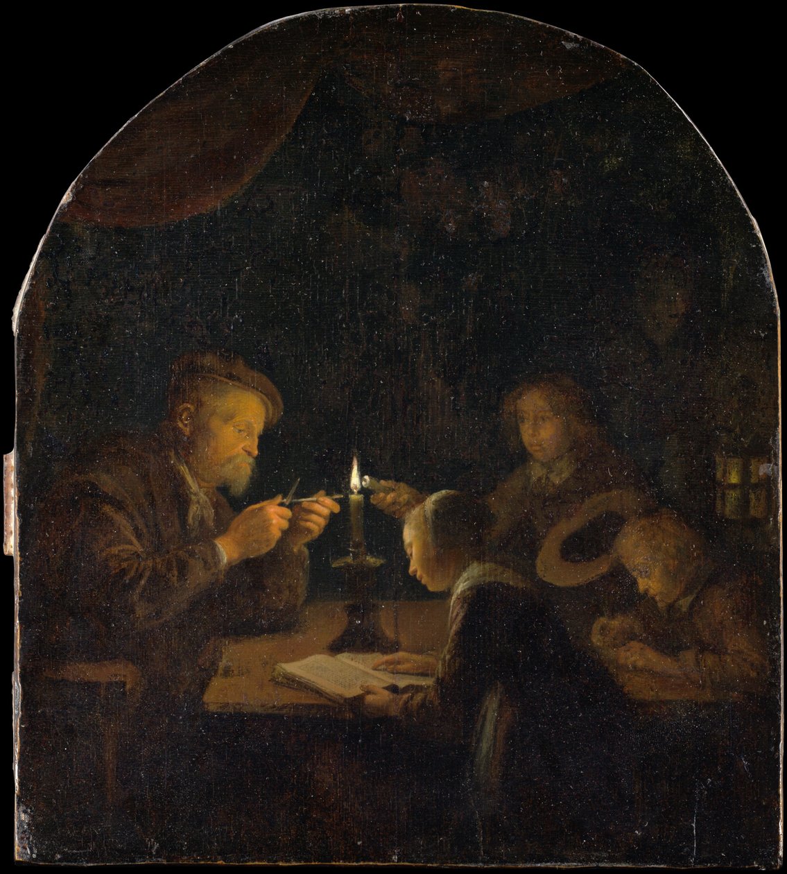 Egy esti iskola, kb. 1655-57. alkotó: Gerrit Dou