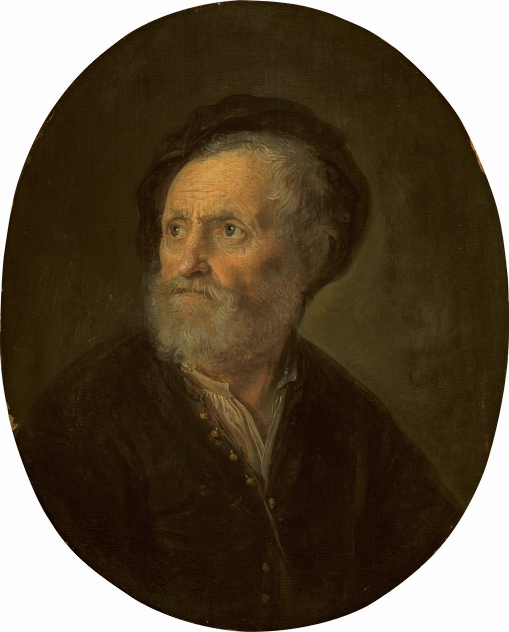Egy szakállas férfi mellszobra, c. 16421645. alkotó: Gerrit Dou