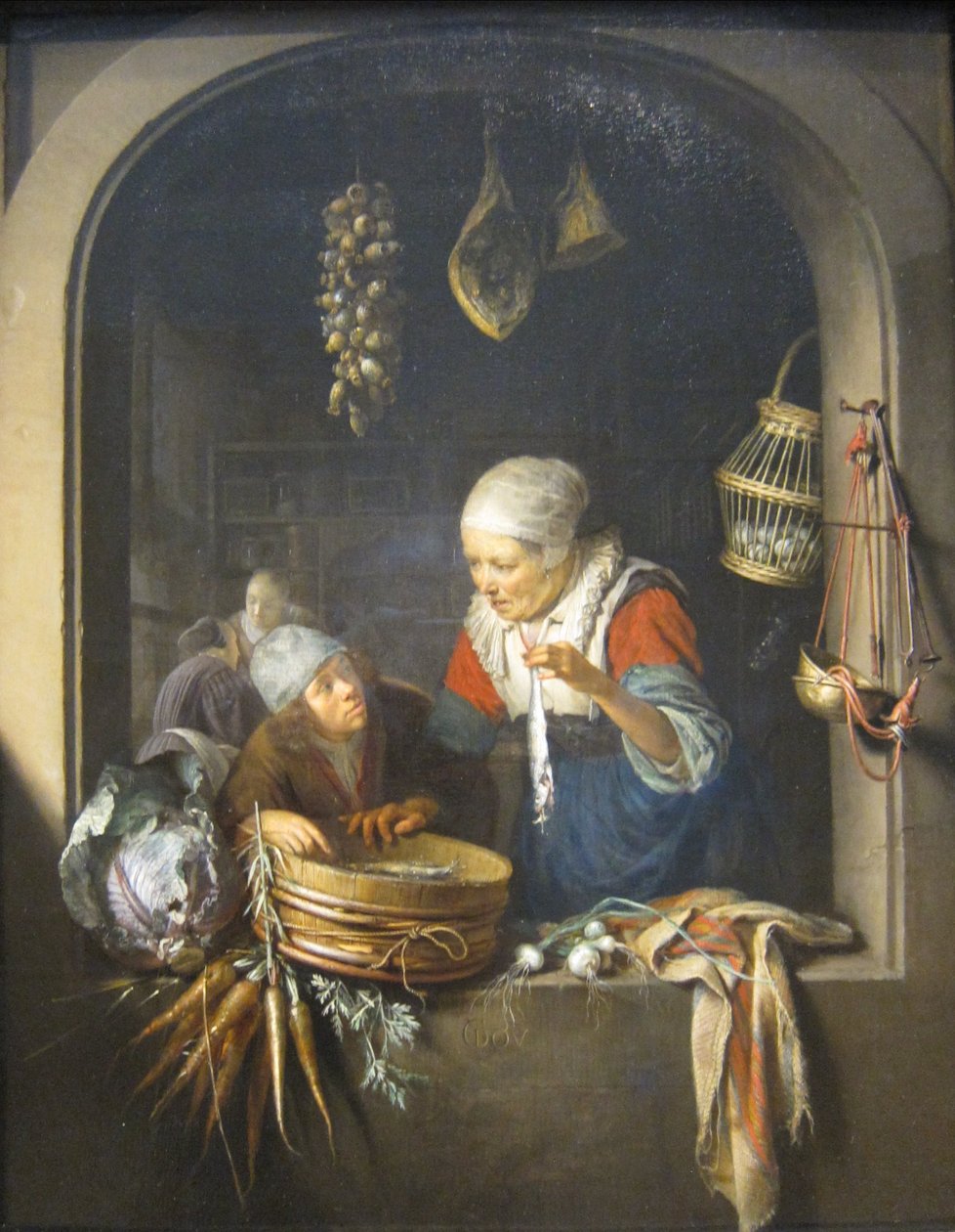 Hering eladó és fiú alkotó: Gerrit Dou