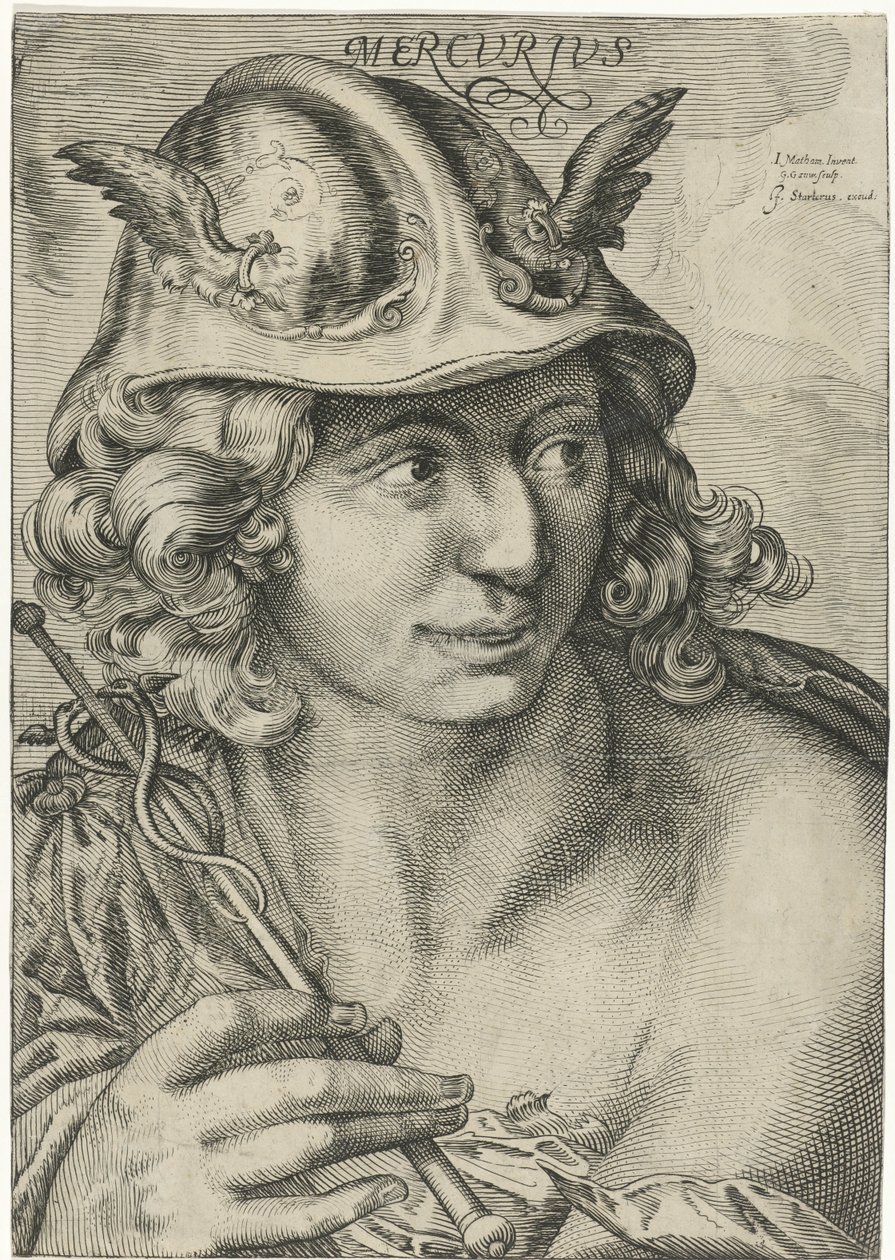 Mercurius Mercvrivs (cím az objektumon) alkotó: Gerrit Gauw