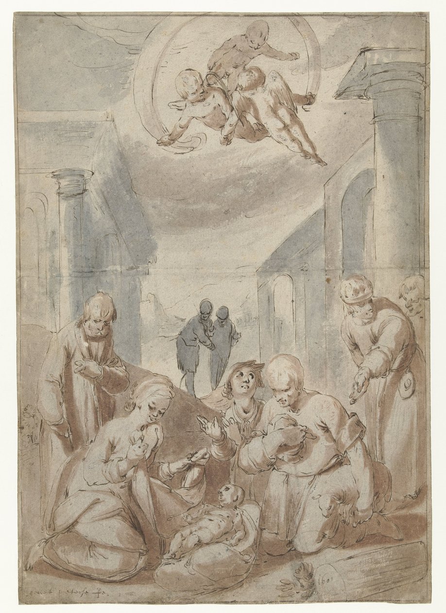 A Pásztorok imádata alkotó: Gerrit Pietersz. Sweelink