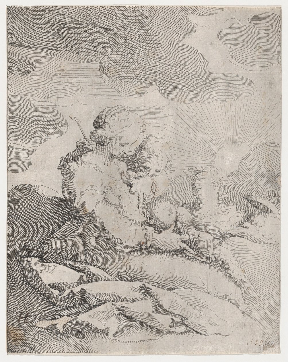 Hit, remény és szeretet, kb. 1593. alkotó: Gerrit Pietersz Sweelink