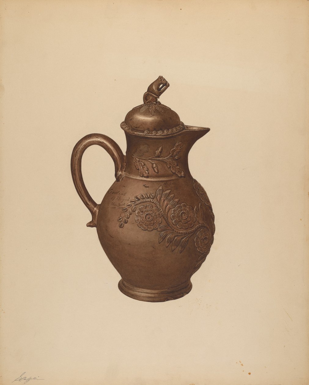 Teáskanna, c. 1940. alkotó: Giacinto Capelli