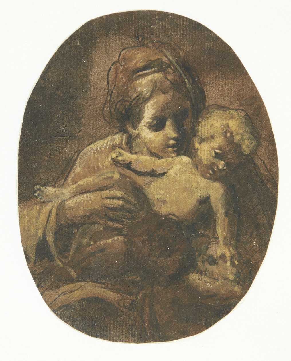 Madonna gyermekével alkotó: Giacomo Cavedone