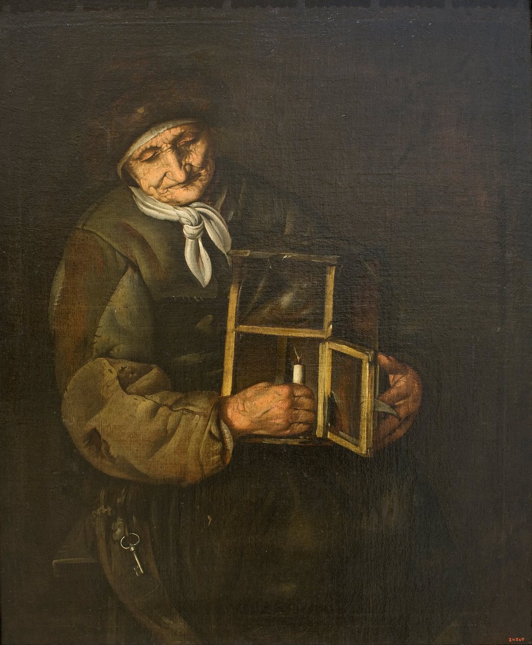 Öregasszony lámpával alkotó: Giacomo Francesco Cipper