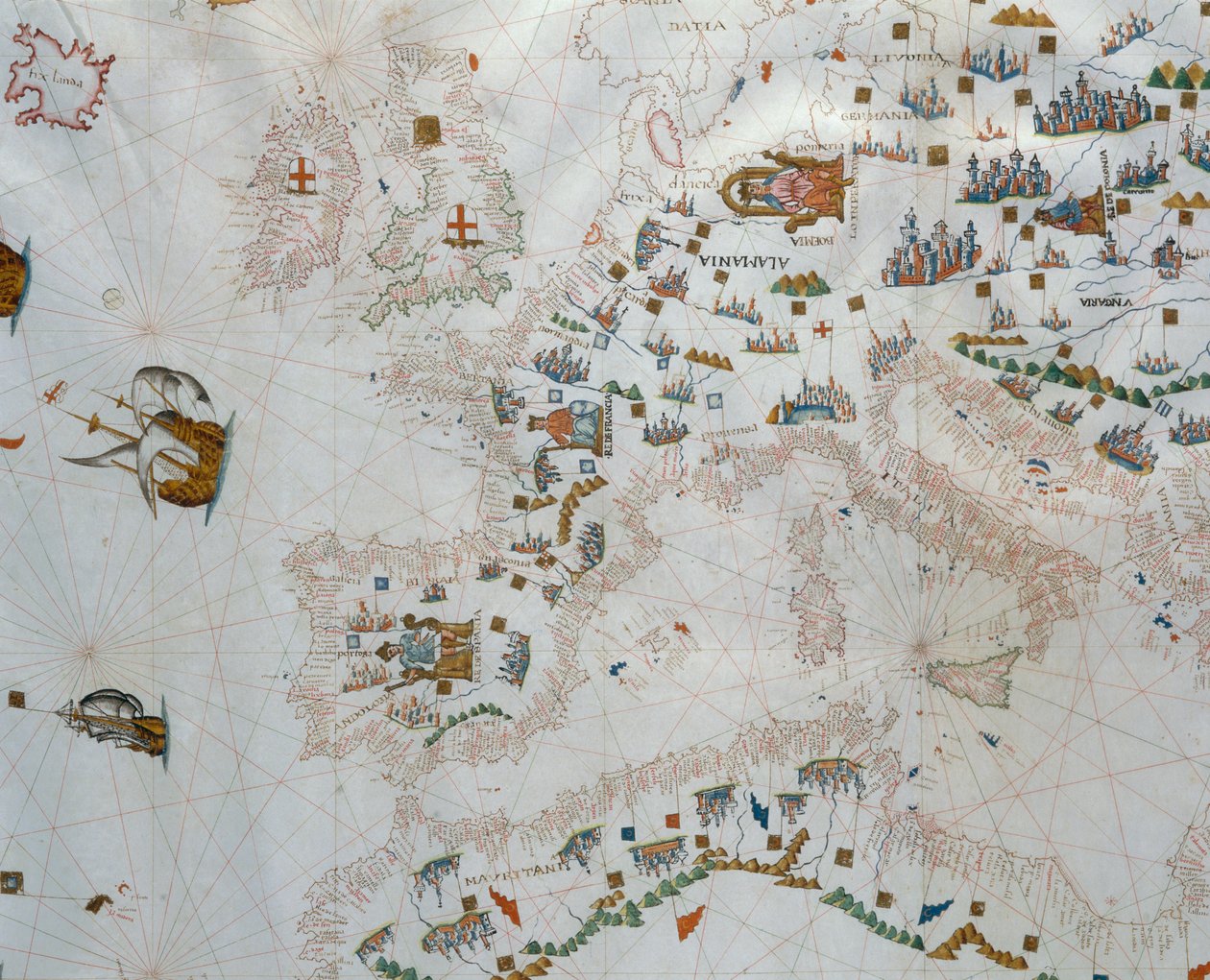 Egy tengeri térkép, 1564 alkotó: Giacomo Maggiolo
