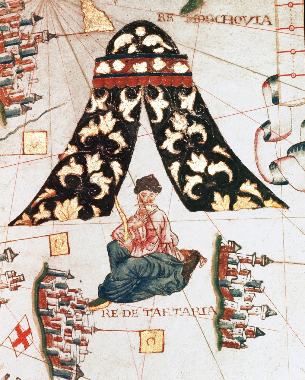 A tatárok királya (Miniatűr, 1563 körül) alkotó: Giacomo Maggiolo