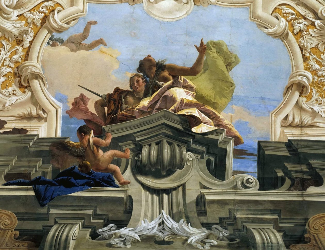 Az igazságosság lehetővé teszi, hogy a Harmony diadalmaskodjon, 1746 körül. alkotó: Giambattista Tiepolo