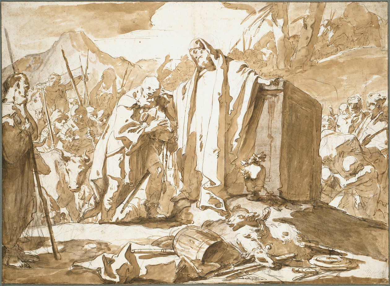 Ábrahám és Melkisédek találkozása alkotó: Giambattista Tiepolo